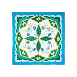 FOULARD IN SETA 90 BLUETTE Motivo floreale