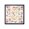 FOULARD IN SETA 90 BLU La rosa canina