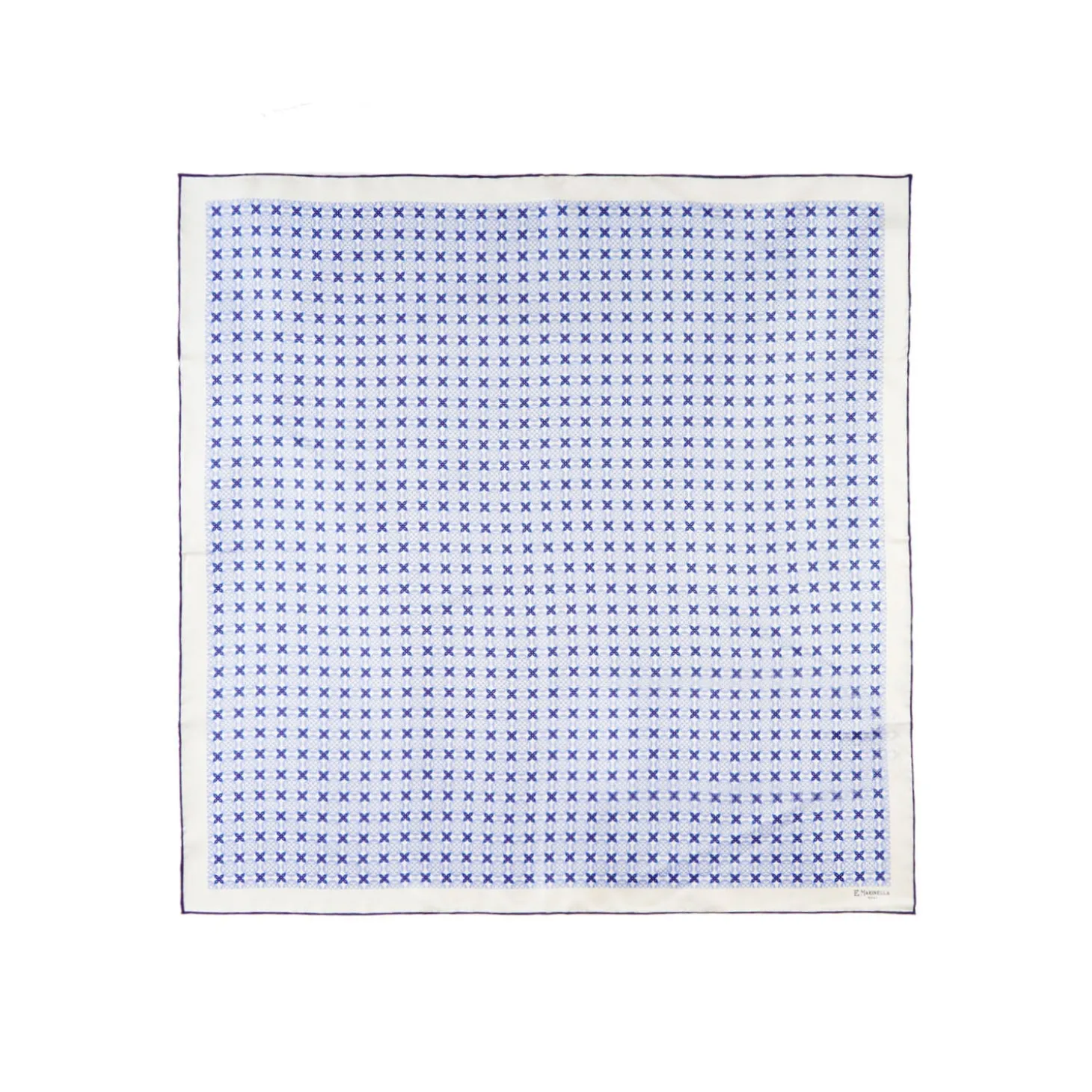 FOULARD IN SETA 90 BLU Small flower ispiration