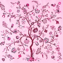 FOULARD IN SETA 90 BORDEAUX L'albero della vita