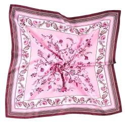 FOULARD IN SETA 90 BORDEAUX L'albero della vita