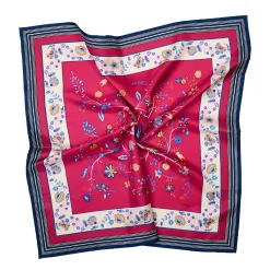 FOULARD IN SETA 90 FUCSIA L'albero della vita