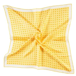 FOULARD IN SETA 90 GIALLO Small flower ispiration
