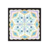FOULARD IN SETA 90 NERO Motivo floreale