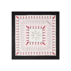 FOULARD IN SETA 90 NERO Pulcinella portafortuna
