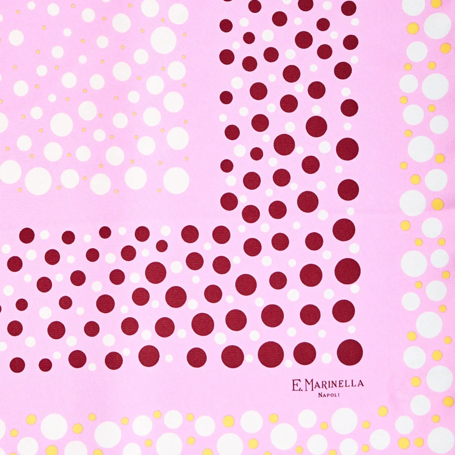 FOULARD IN SETA 65 ROSA Eleganza a pois