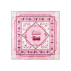 FOULARD IN SETA 90 ROSA La gelateria