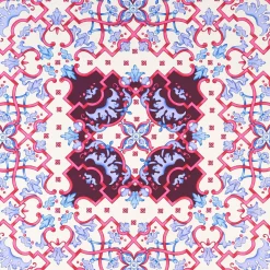 FOULARD IN SETA 90 ROSA Maiolica mediterranea