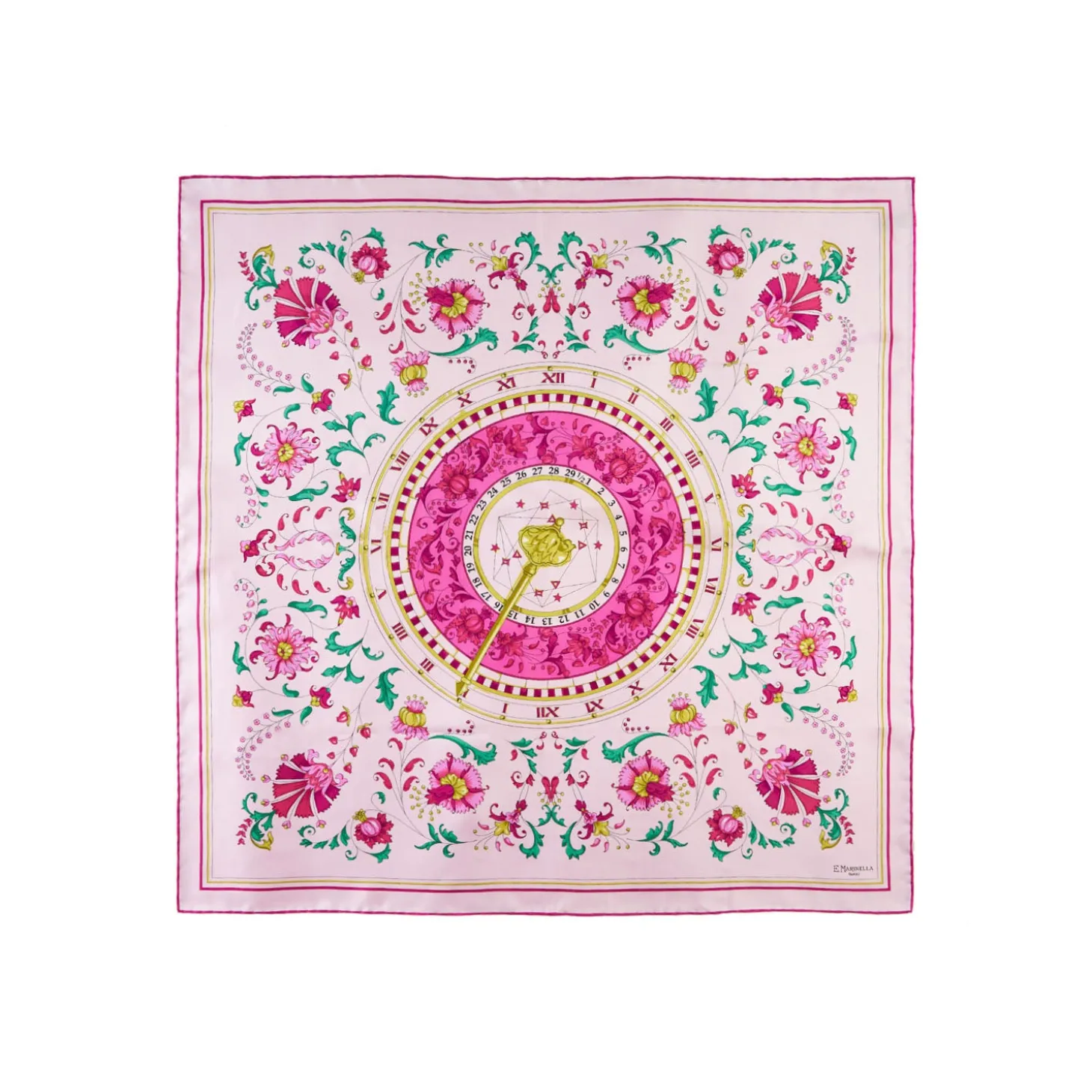FOULARD IN SETA 90 ROSA Un'estate caprese