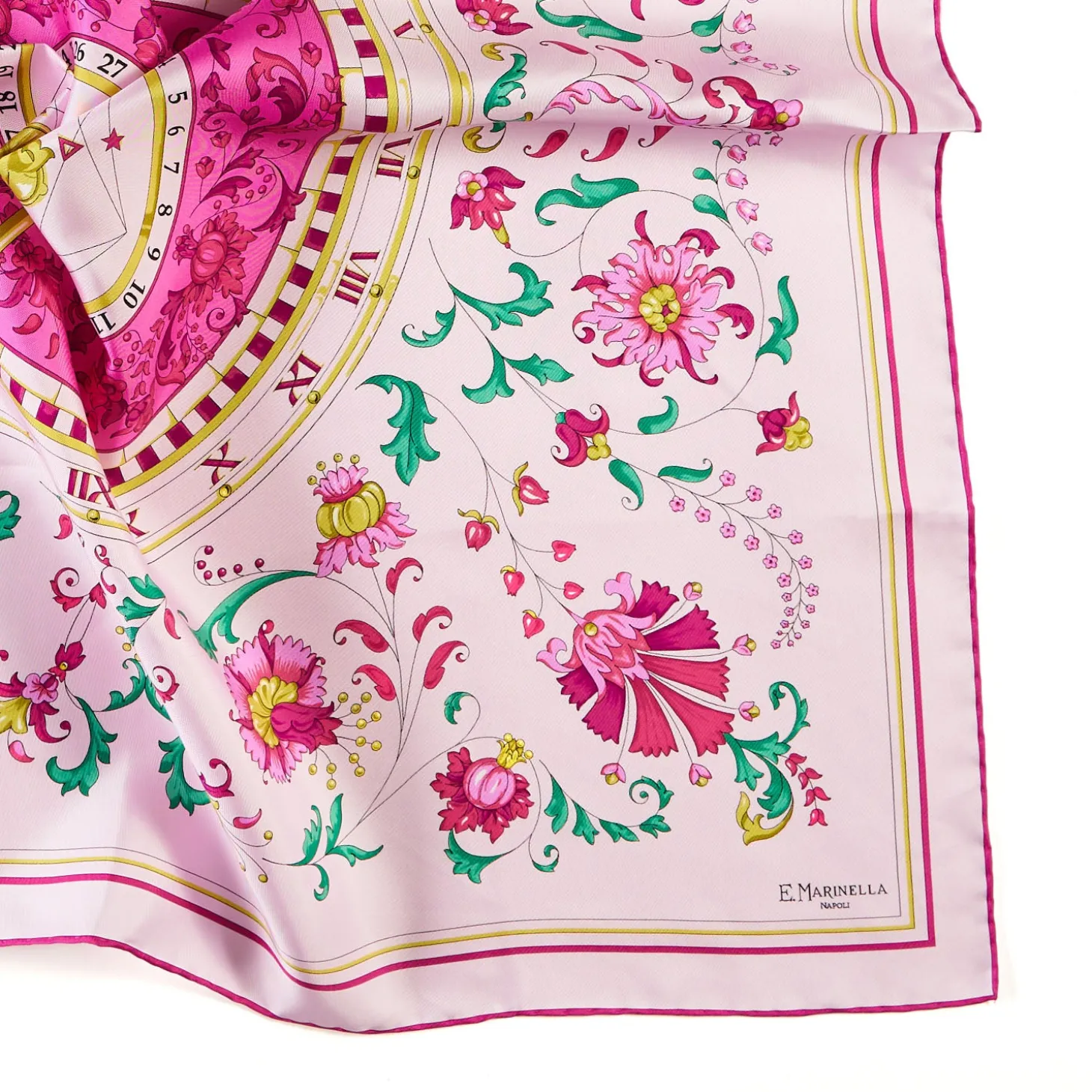 FOULARD IN SETA 90 ROSA Un'estate caprese