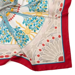 FOULARD IN SETA 90 ROSSO Mosaico