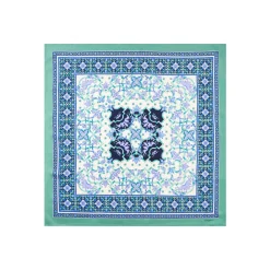 FOULARD IN SETA 90 VERDE CHIARO Maiolica mediterranea