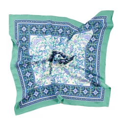 FOULARD IN SETA 90 VERDE CHIARO Maiolica mediterranea