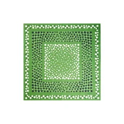 FOULARD IN SETA 65 VERDE OLIVA Eleganza a pois