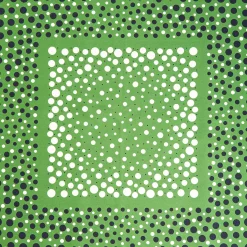 FOULARD IN SETA 65 VERDE OLIVA Eleganza a pois