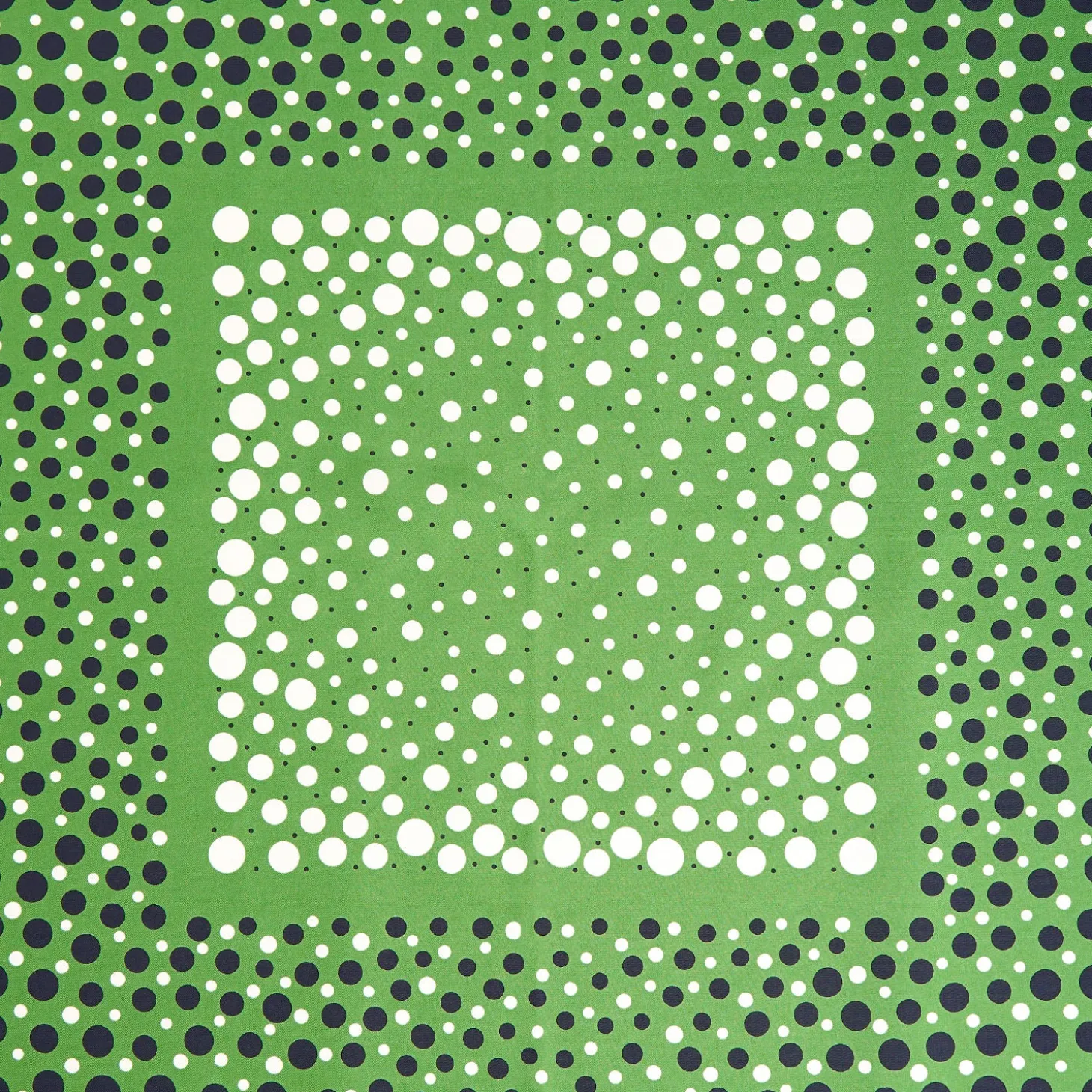 FOULARD IN SETA 65 VERDE OLIVA Eleganza a pois