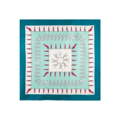FOULARD IN SETA 90 VERDE Pulcinella portafortuna