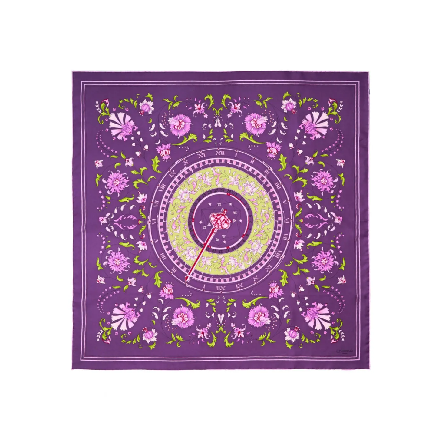 FOULARD IN SETA 90 VIOLA Un'estate caprese