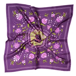 FOULARD IN SETA 90 VIOLA Un'estate caprese
