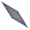 FOULARD ROMBO IN SETA AZZURRO Microfantasia fiore
