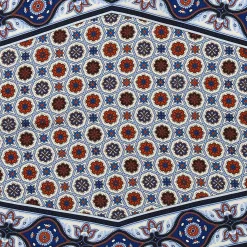 FOULARD ROMBO IN SETA AZZURRO Microfantasia fiore
