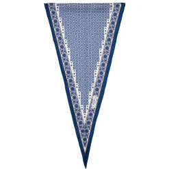 FOULARD ROMBO IN SETA BIANCO Microfantasia fiore