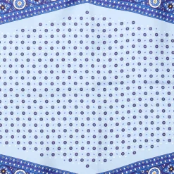 FOULARD ROMBO IN SETA BLU Microfantasia fiore