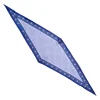 FOULARD ROMBO IN SETA BLU Microfantasia fiore