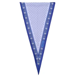 FOULARD ROMBO IN SETA BLU Microfantasia fiore