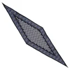 FOULARD ROMBO IN SETA BLU SCURO Microfantasia fiore