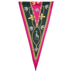 FOULARD ROMBO IN SETA FUCSIA Collezione lucky charm
