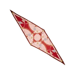 FOULARD ROMBO IN SETA ROSSO Collezione lucky charm