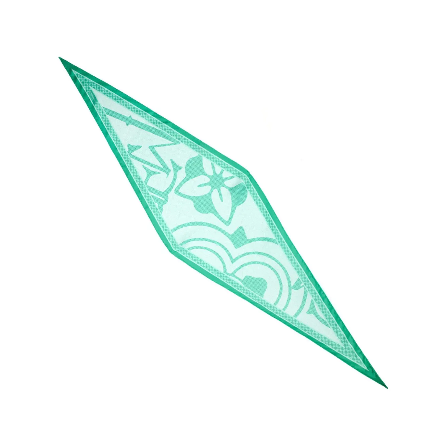 FOULARD ROMBO IN SETA VERDE Archivio inspiration 1961