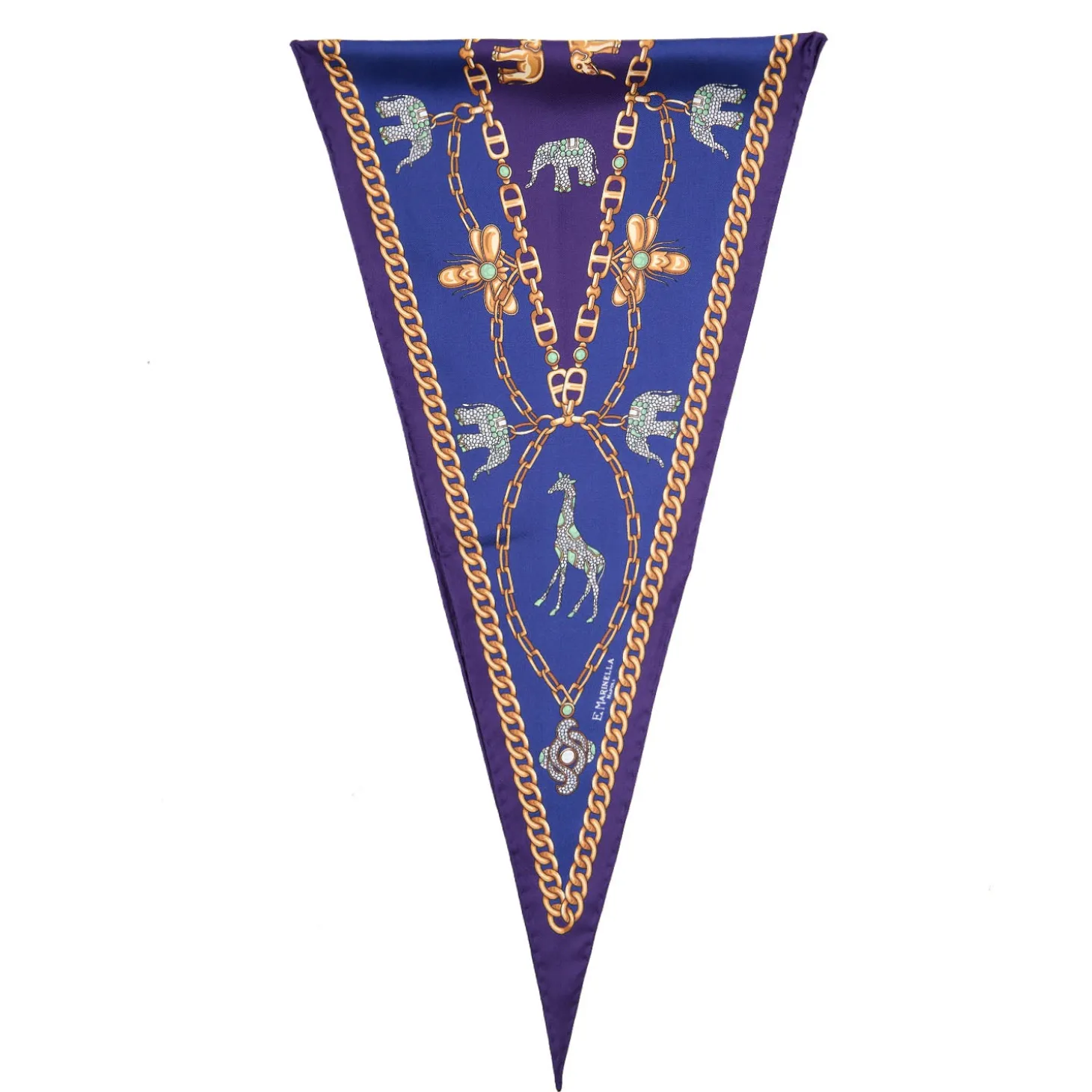 FOULARD ROMBO IN SETA VIOLA Collezione lucky charm