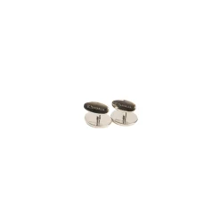 GEMELLI DA POLSO IN ARGENTO AZZURROCon microfantasia fiore
