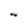 GEMELLI DA POLSO IN ARGENTO BLUCon microfantasia fiore