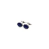 GEMELLI DA POLSO IN ARGENTO BLUCon microfantasia fiore