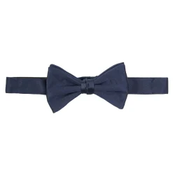PAPILLON ANNODATO IN RASO DI SETA BLU SCURO Tinta unita