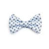 PAPILLON ANNODATO IN SETA AZZURRO Microfantasia geometrica