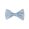 PAPILLON ANNODATO IN SETA AZZURRO Microfantasia fiore