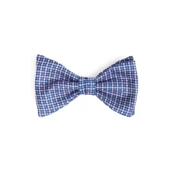 PAPILLON ANNODATO IN SETA BLUETTE Microfantasia geometrica