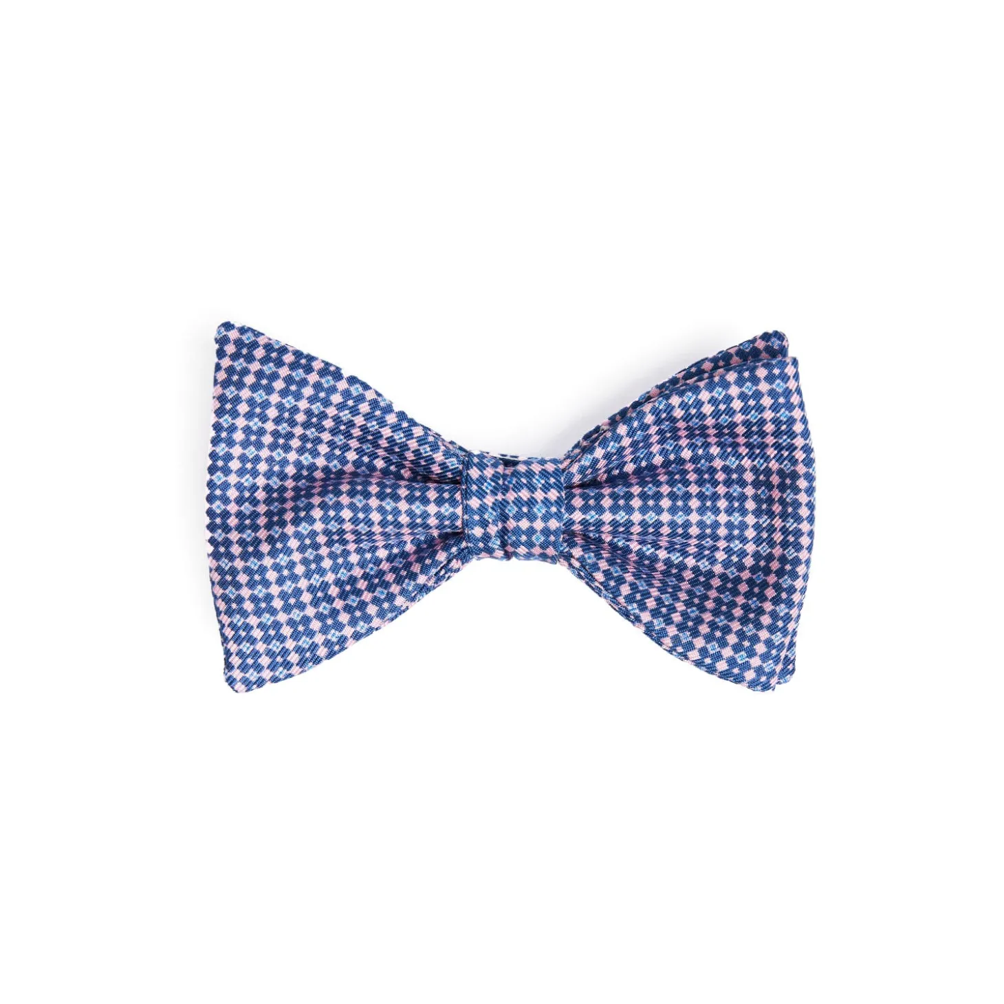 PAPILLON ANNODATO IN SETA BLUETTE Microfantasia geometrica
