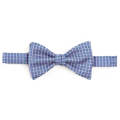 PAPILLON ANNODATO IN SETA BLUETTE Microfantasia geometrica