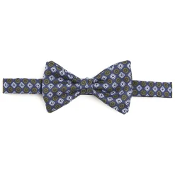 PAPILLON ANNODATO IN SETA BLU Macrofantasia fiore
