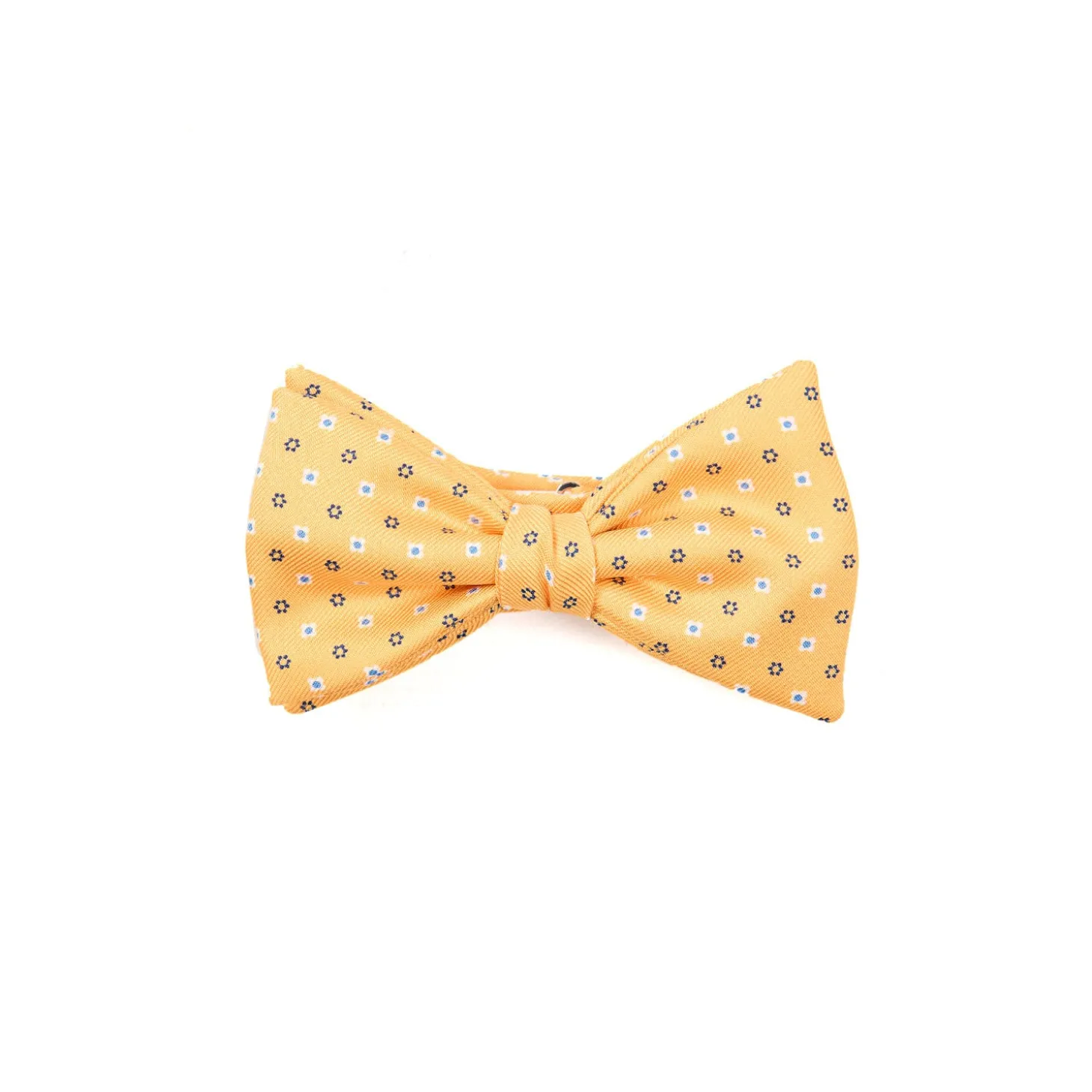 PAPILLON ANNODATO IN SETA GIALLO Microfantasia geometrica