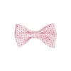 PAPILLON ANNODATO IN SETA ROSA Microfantasia geometrica