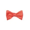 PAPILLON ANNODATO IN SETA ROSSO Microfantasia geometrica