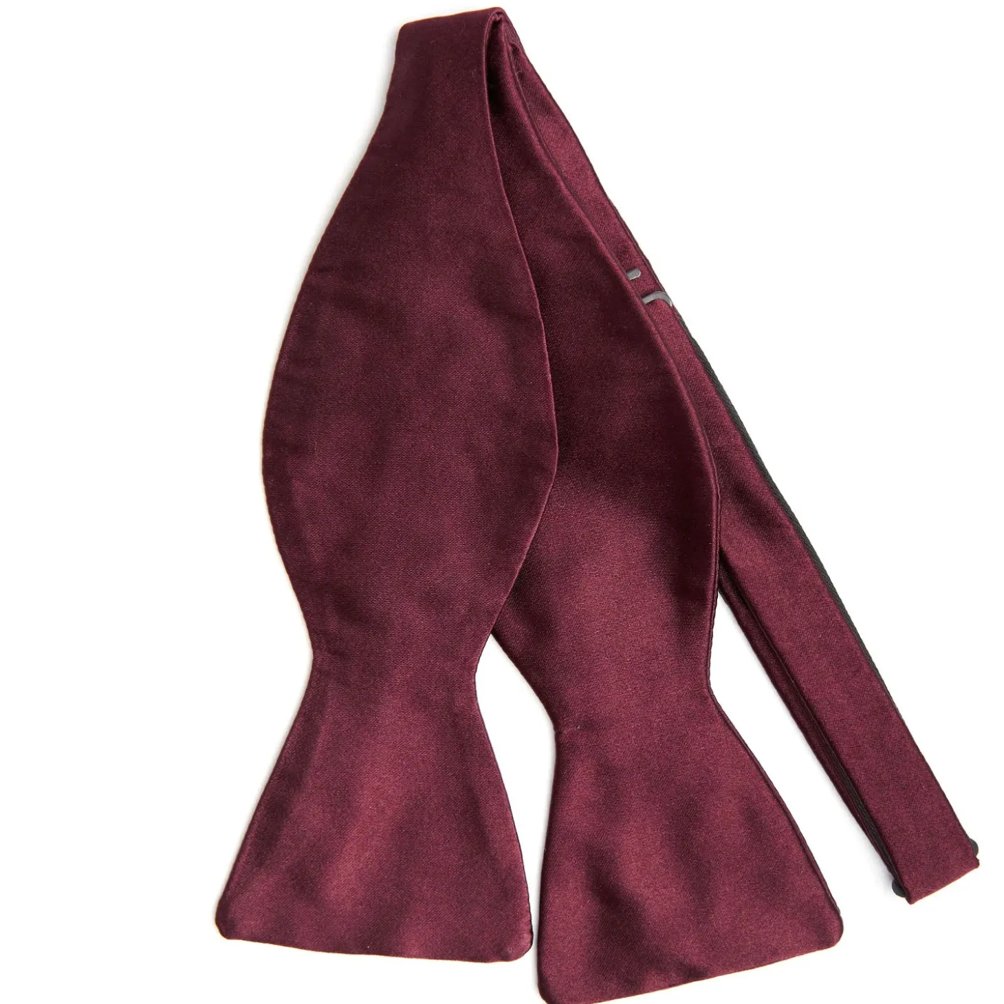 PAPILLON DA ANNODARE IN RASO DI SETA BORDEAUX Tinta unita