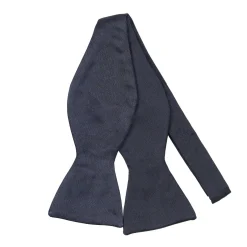 PAPILLON DA ANNODARE IN RASO DI SETA BLU SCURO Tinta unita