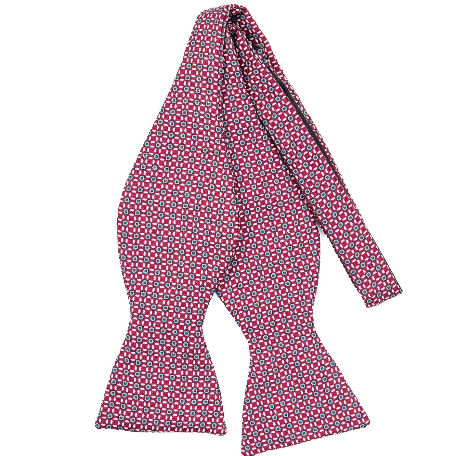 PAPILLON DA ANNODARE IN SETA BORDEAUX Microfantasia fiore